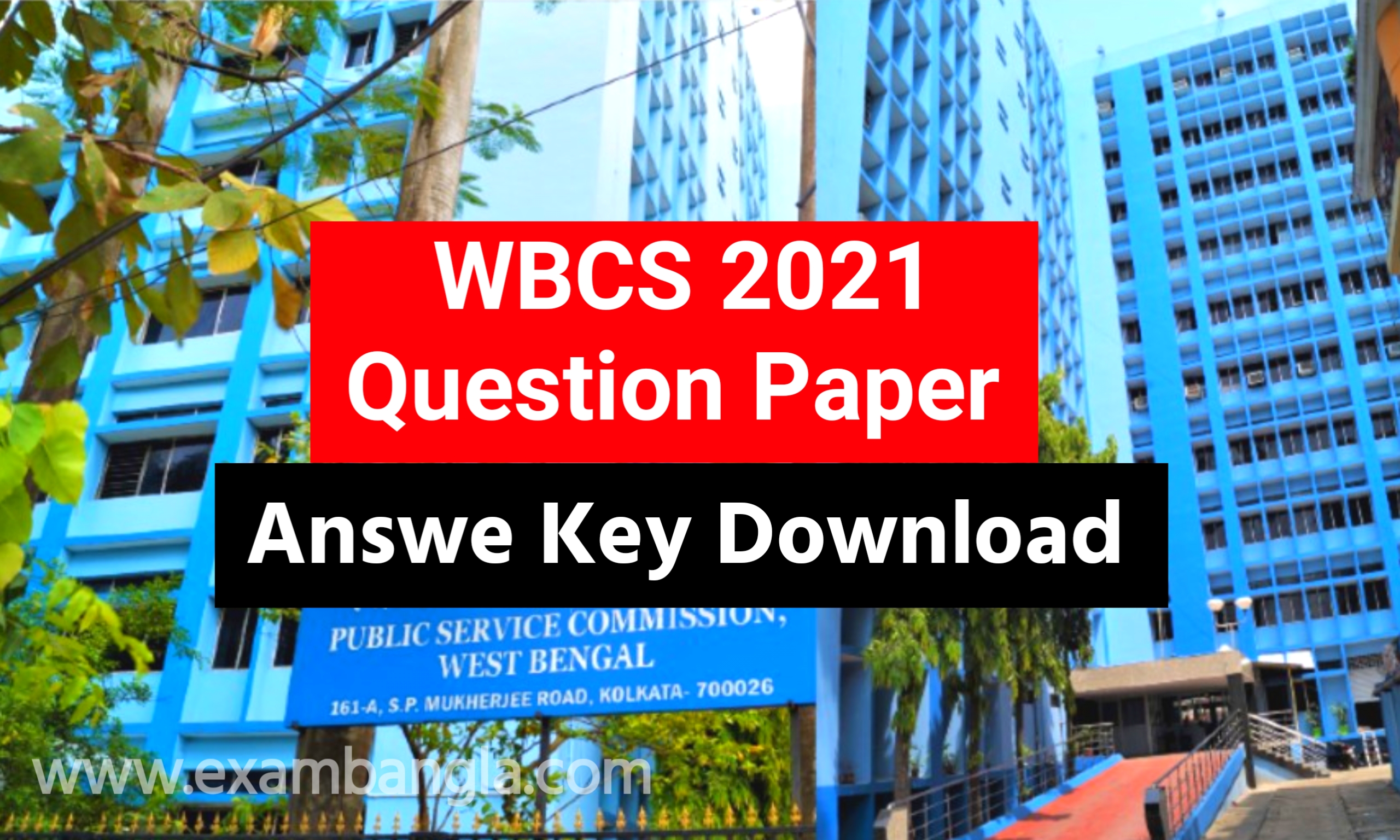 WBCS 2021 Question Paper Download