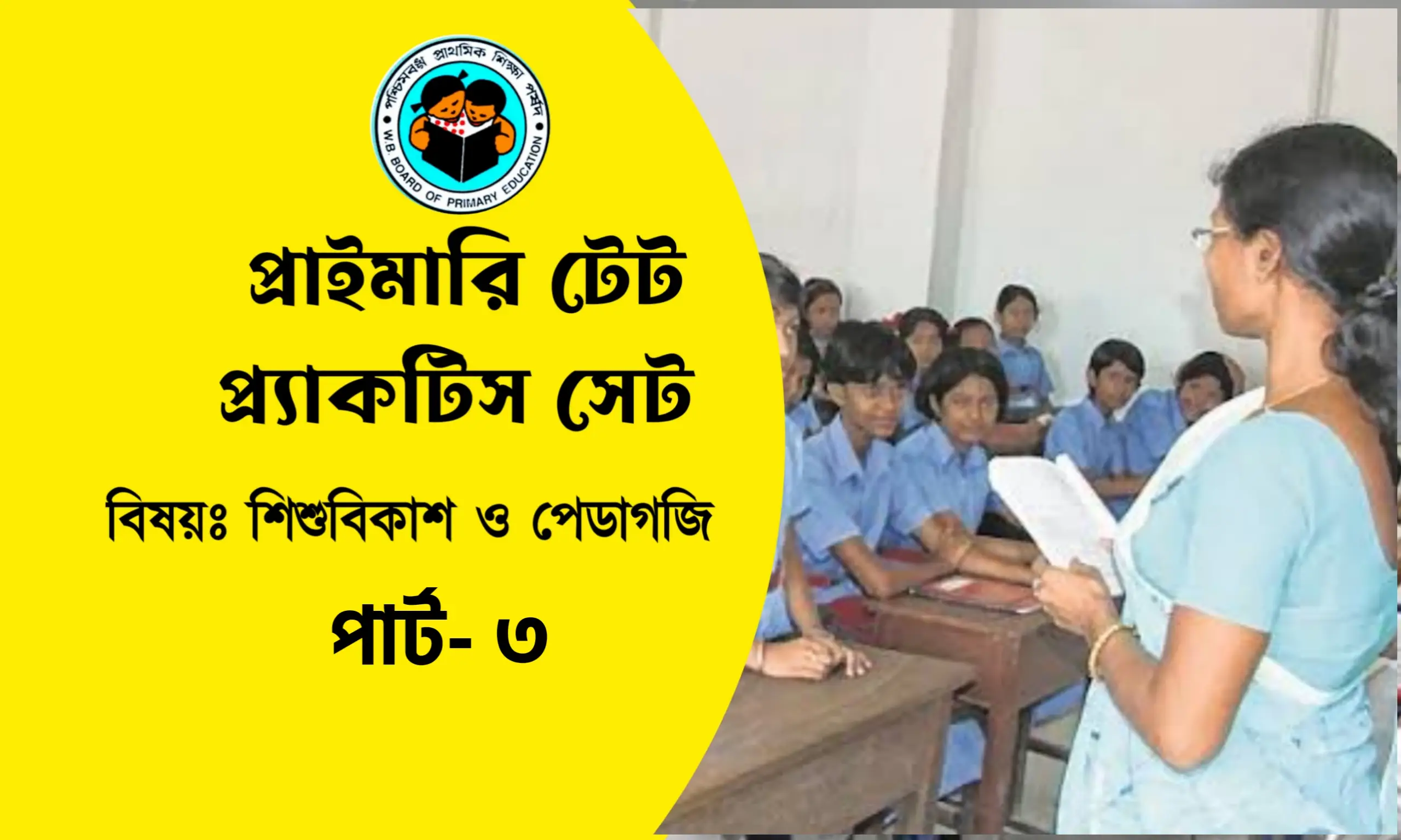প্রাইমারি টেট শিশুবিকাশ ও পেডাগজি প্র্যাকটিস সেট- ৩