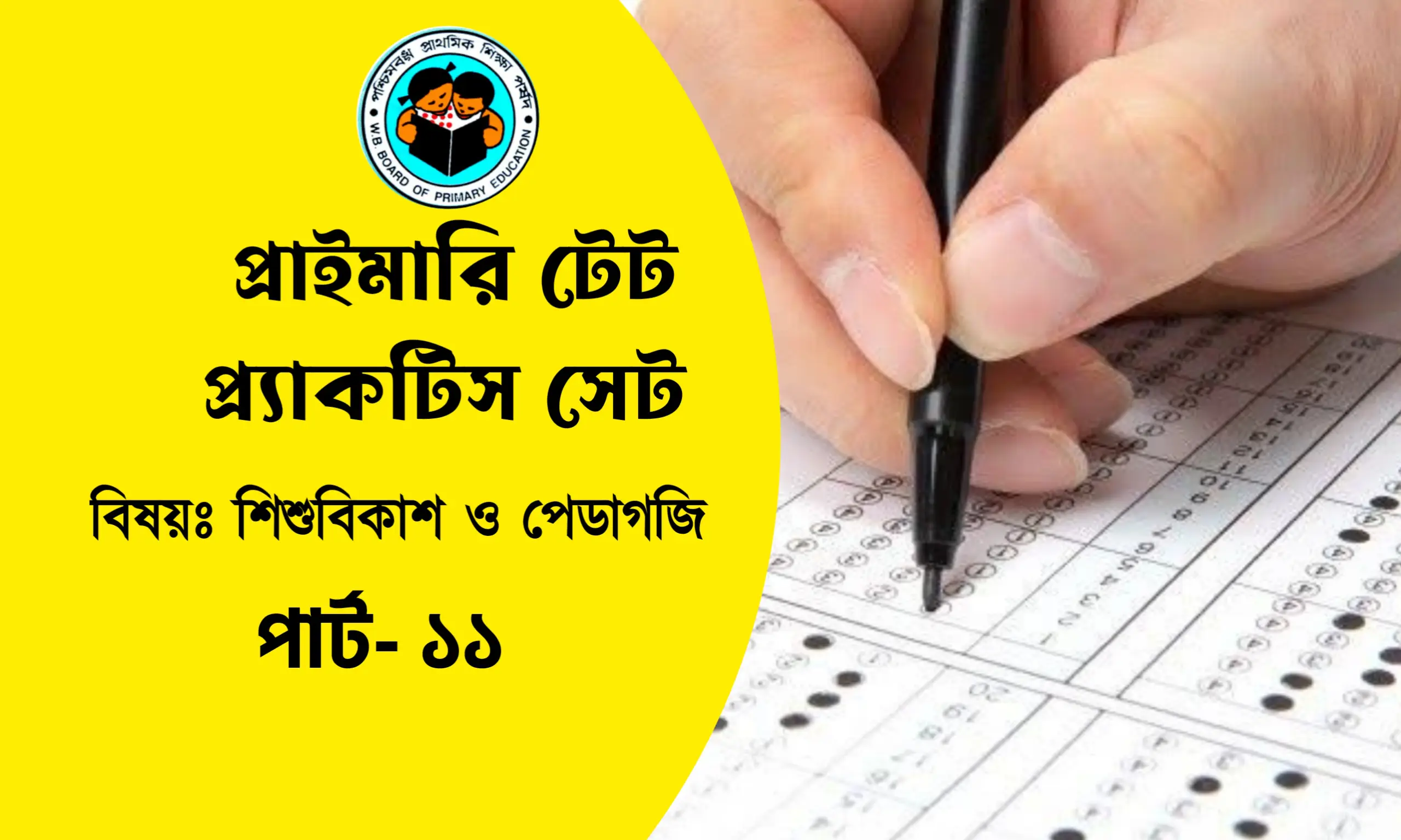 প্রাইমারি টেট শিশুবিকাশ ও পেডাগজি প্র্যাকটিস সেট- ১১