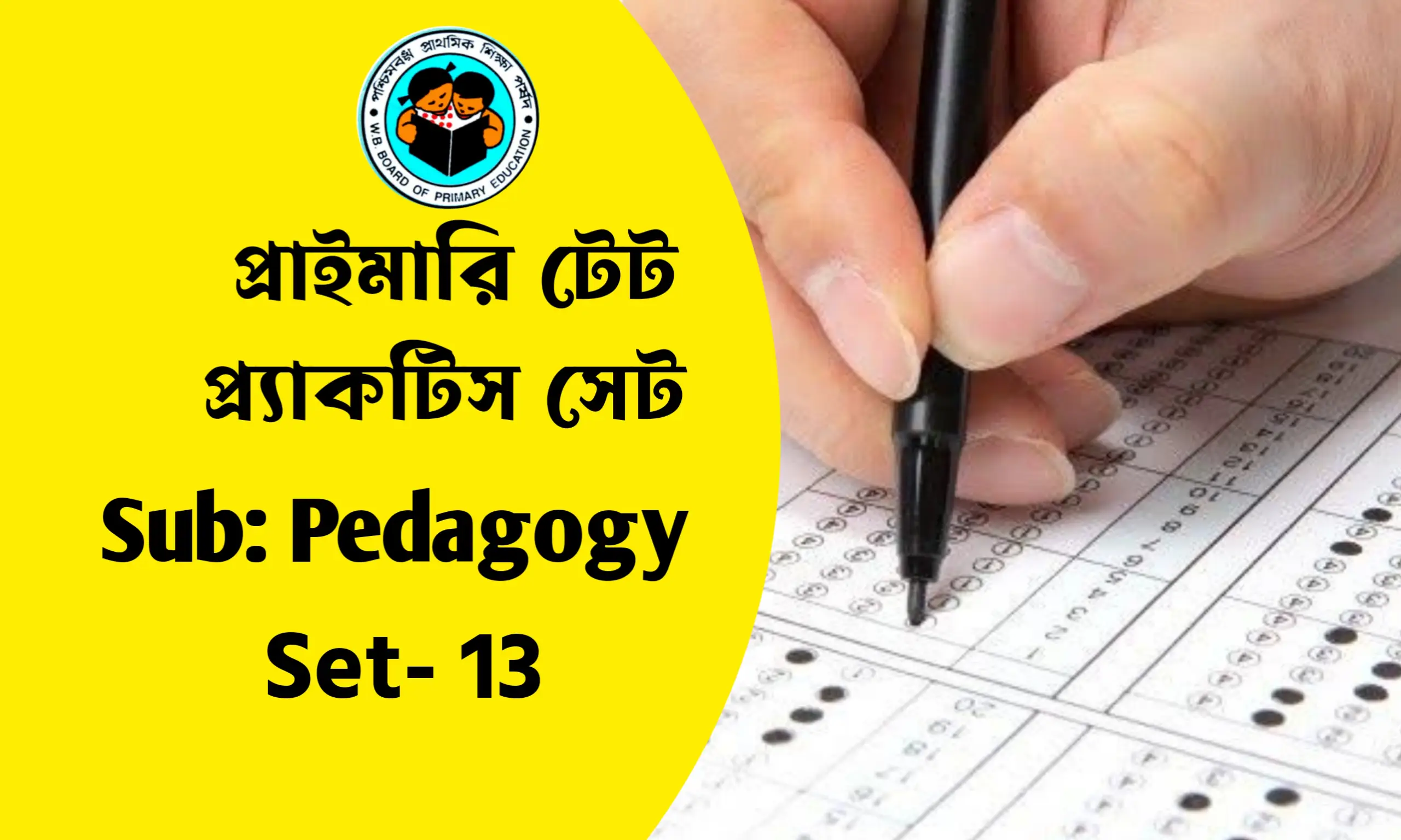 প্রাইমারি টেট শিশুবিকাশ ও পেডাগজি প্র্যাকটিস সেট- ১৩