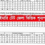 প্রাইমারি টেট জেলাভিত্তিক শূন্যপদ
