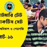 প্রাইমারি টেট শিশুবিকাশ ও পেডাগজি প্র্যাকটিস সেট- ১৬