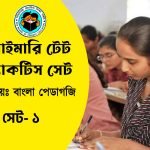 প্রাইমারি টেট বাংলা পেডাগজি প্র্যাকটিস সেট- ১