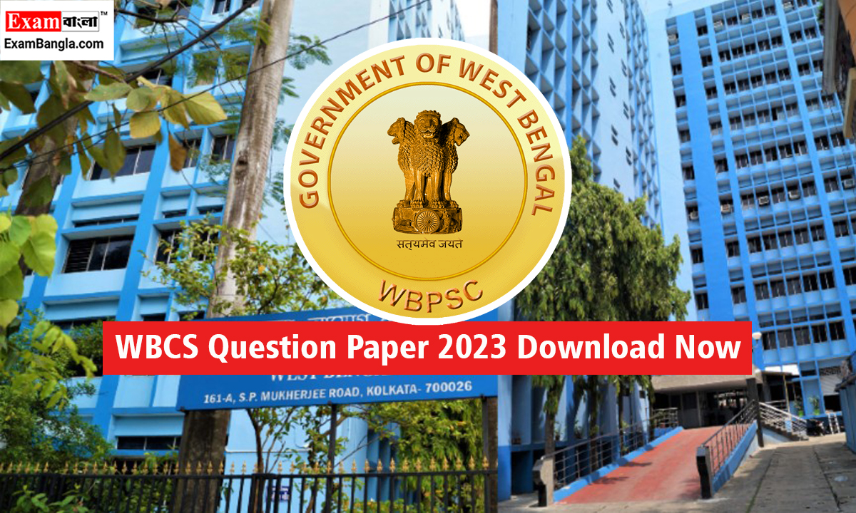 WBCS Question Paper 2023 Download