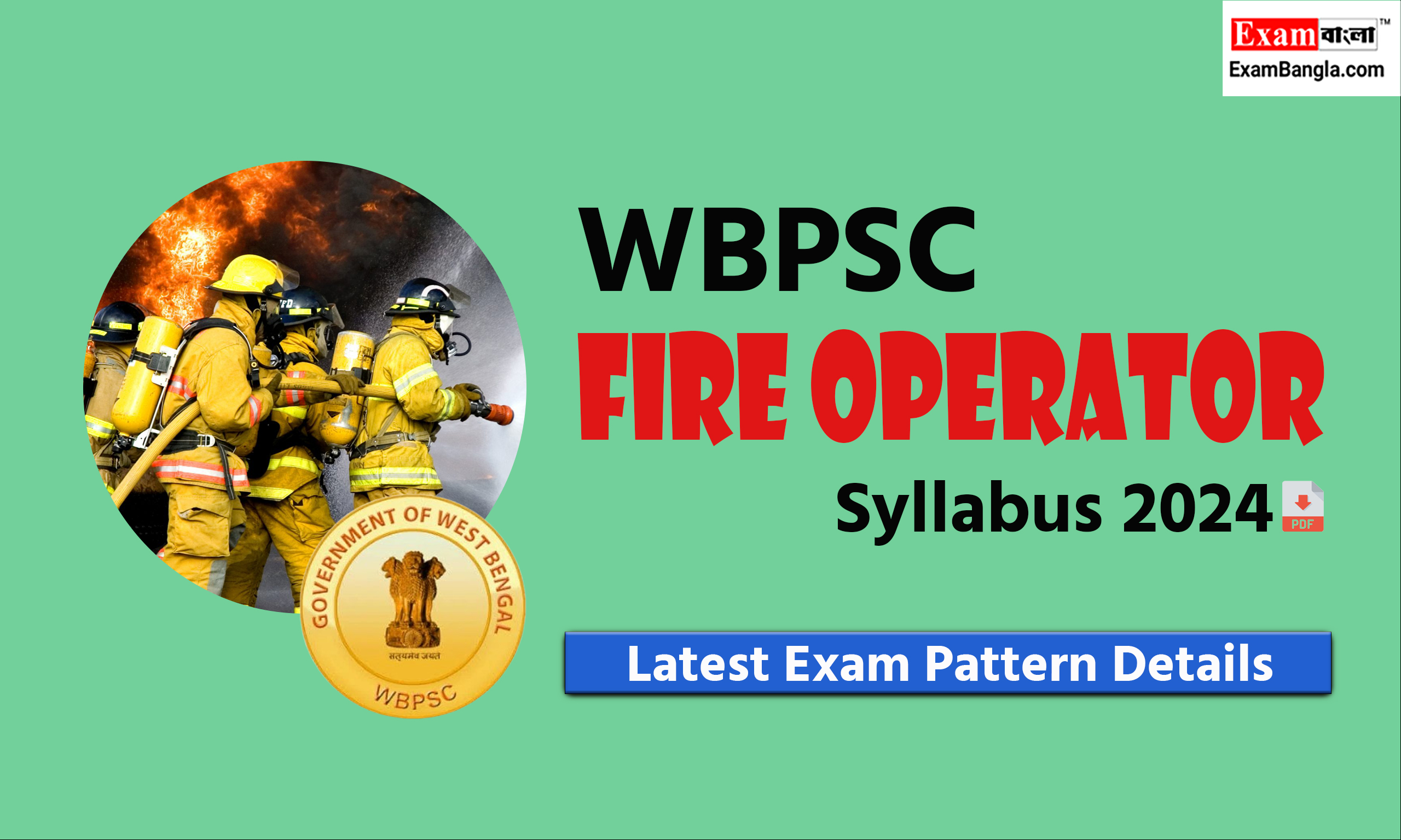 WBPSC Fire Operator Syllabus 2024 PDF