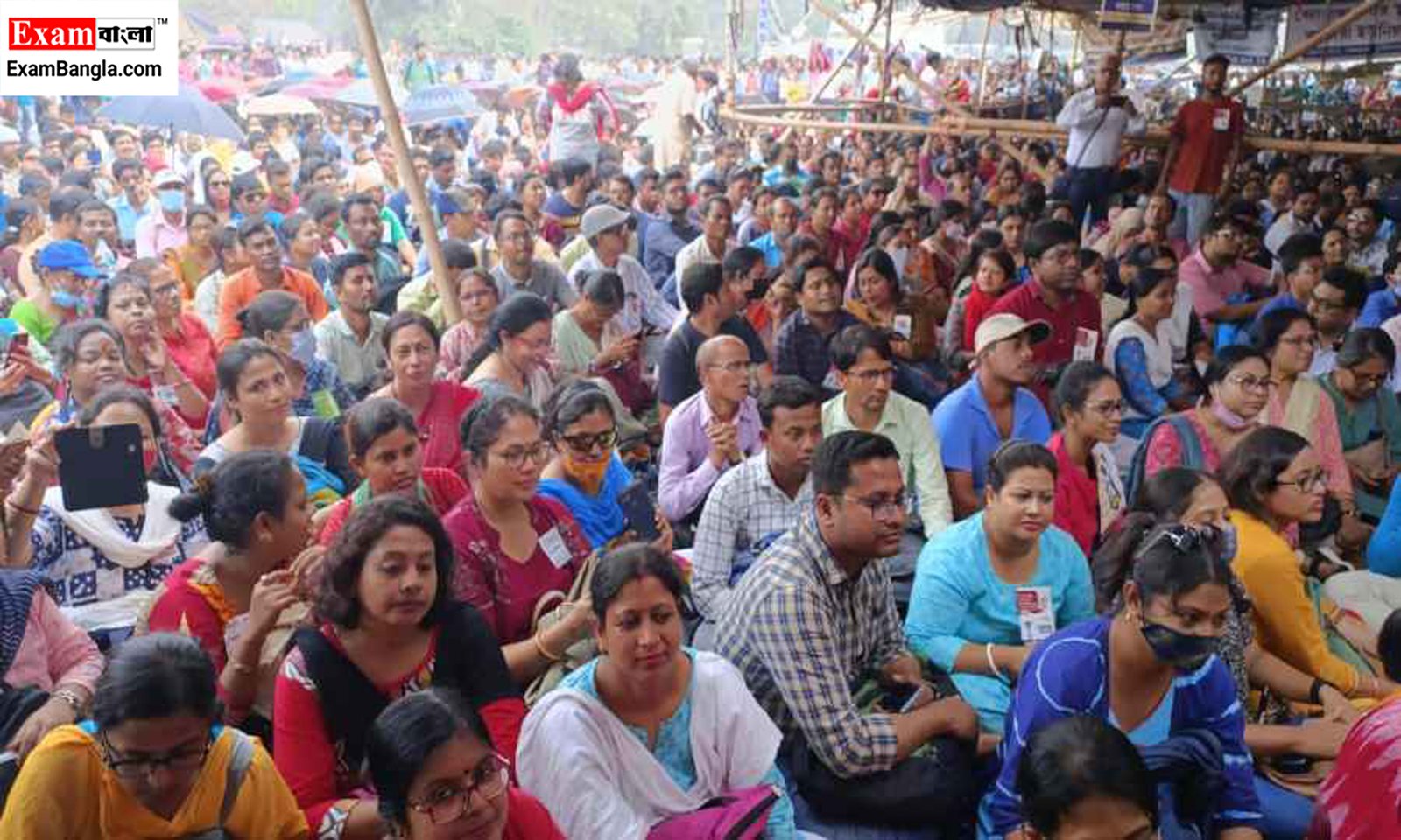 স্কুল সার্ভিস কমিশনের সামনেই বিক্ষোভ