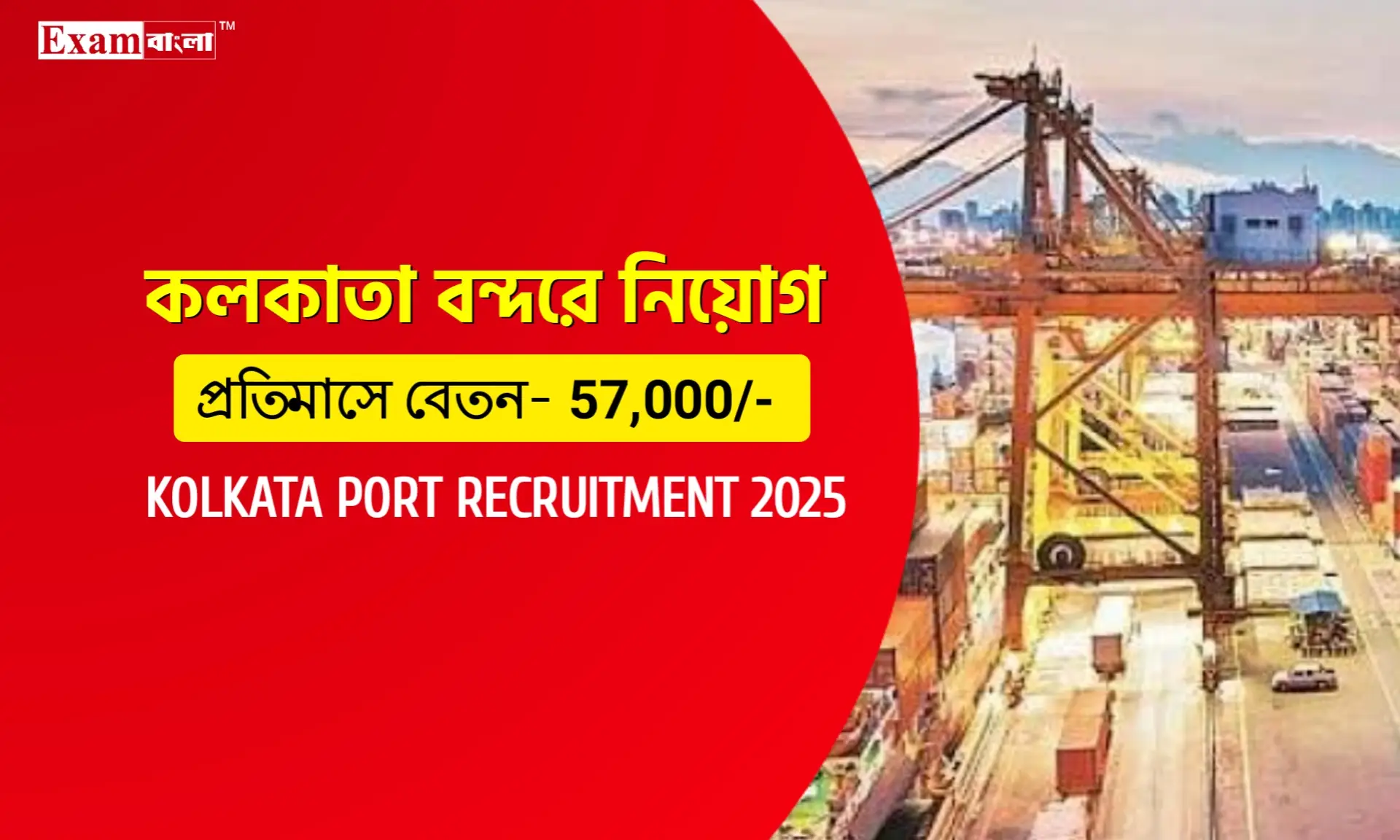 কলকাতা বন্দরে সুপারিন্টেন্ডেন্ট নিয়োগ