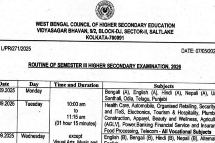 HS 3rd Semester Routine