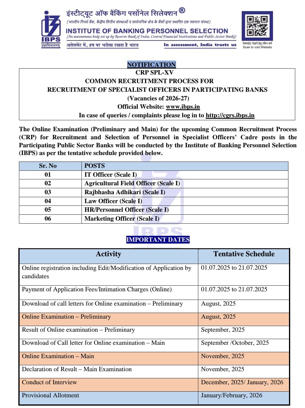 IBPS Recruitment 2025
