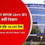 ইন্ডিয়ান ব্যাংকে কর্মখালি