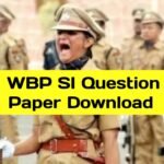 WBP SI Question Paper 2025