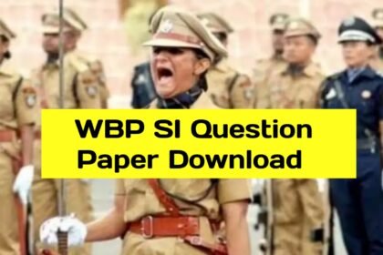 WBP SI Question Paper 2025