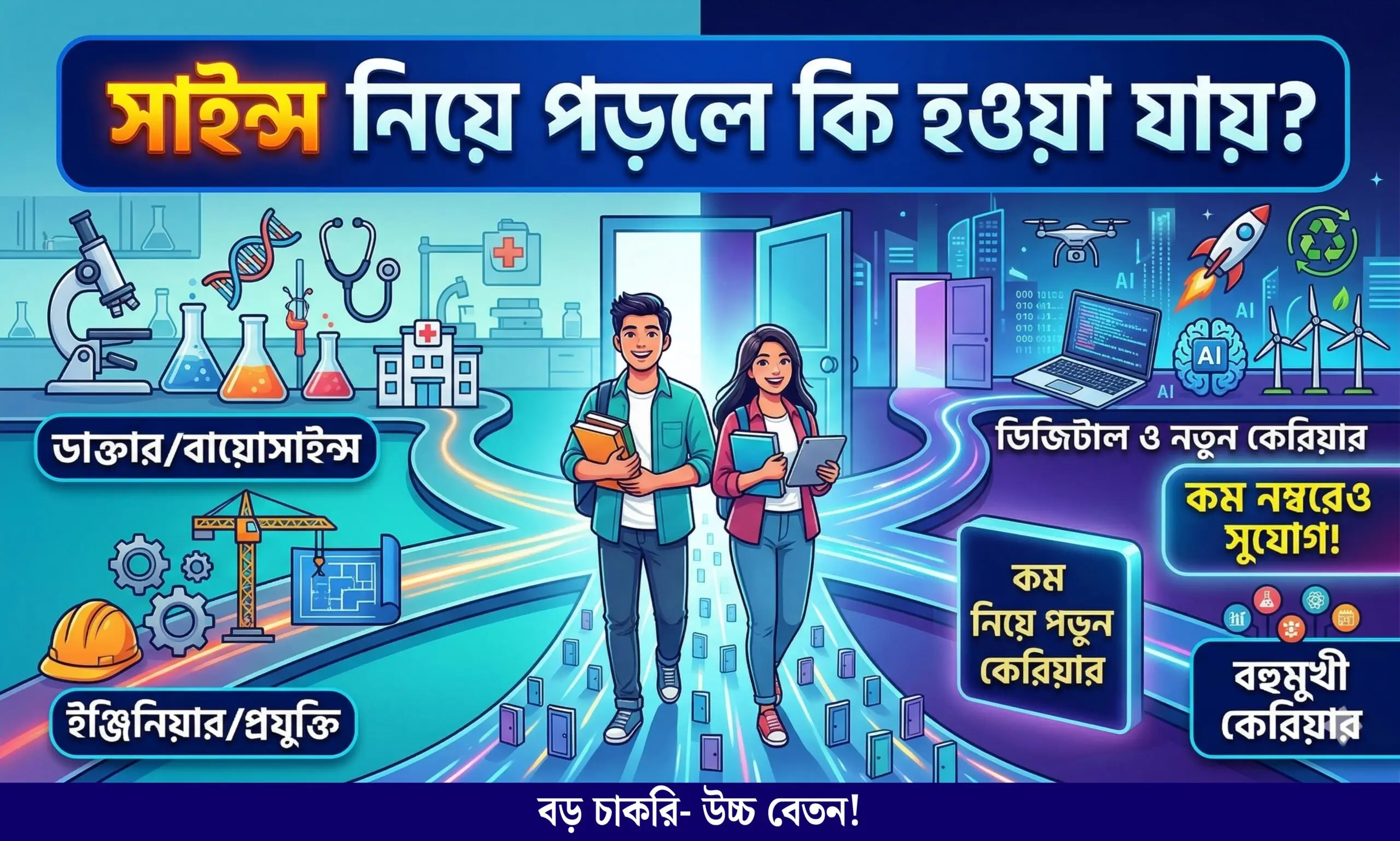 সাইন্স নিয়ে পড়লে কি হওয়া যায়?